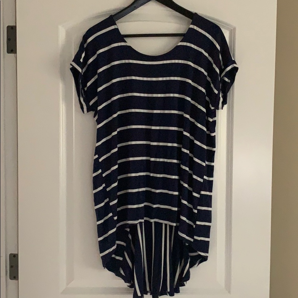 Pure Good Navy and white strips top.